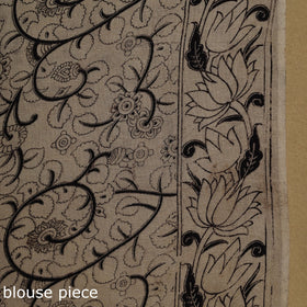 Printed cotton kalamkari saree 46 - handcrafted