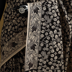 Printed cotton kalamkari saree 46 - handcrafted