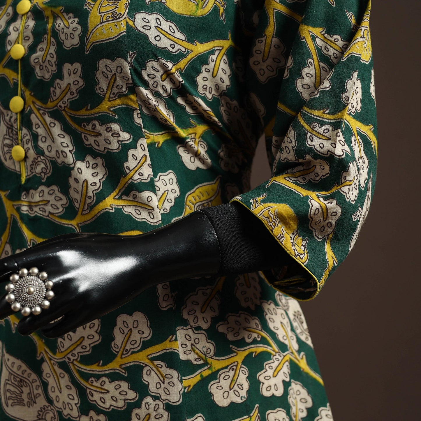 Printed cotton a-line kalamkari kurta for women 02