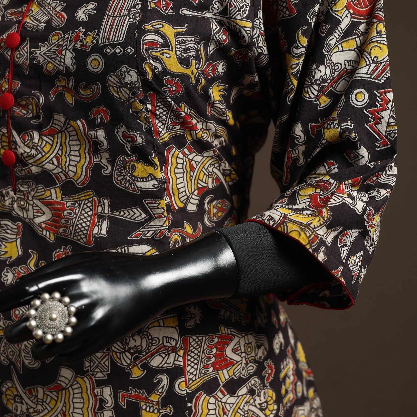 Printed cotton a-line kalamkari kurta for women 03