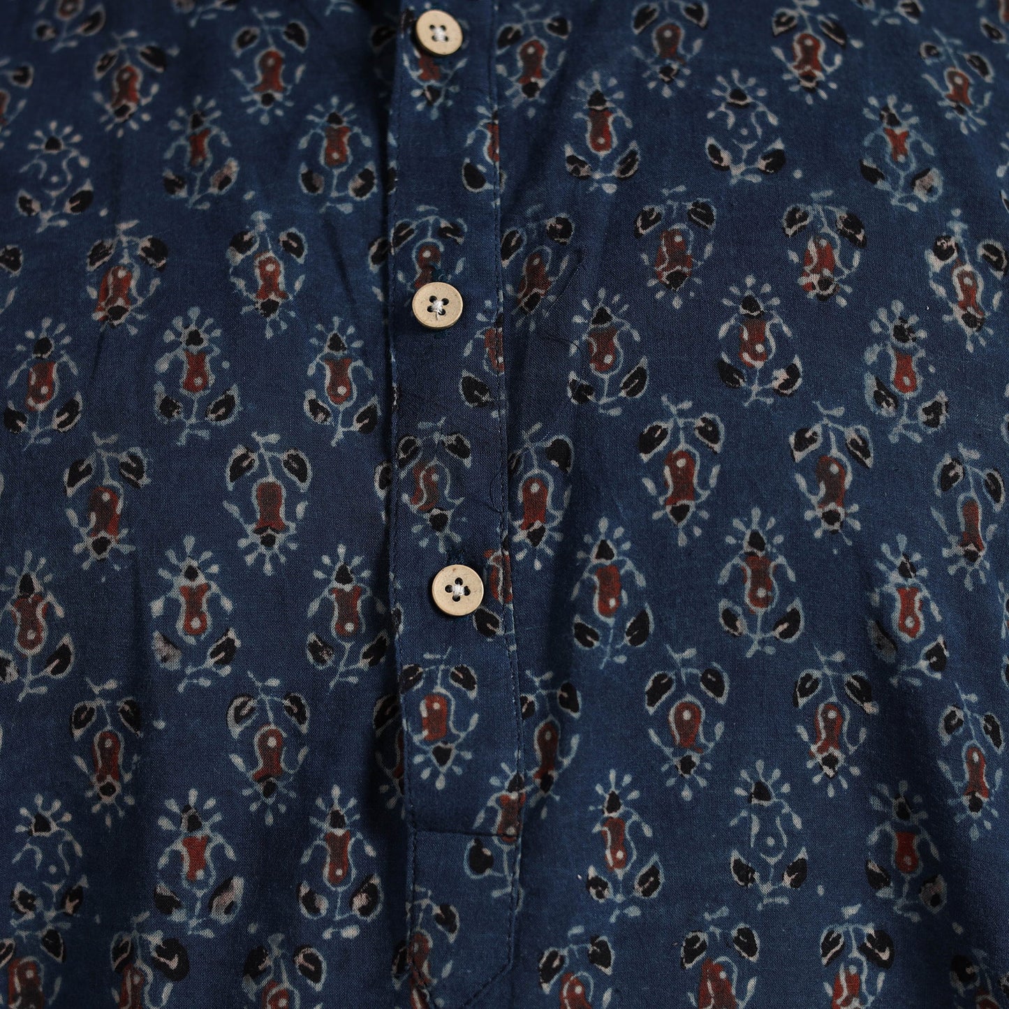  Ajrakh Block Printed Cotton Men Long Kurta 13 