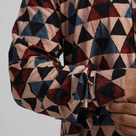 Buy Ajrakh Block Printed Cotton Men Short Kurta 07 Online at iTokri.com