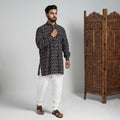 Buy Ajrakh Block Printed Cotton Men Short Kurta 08 Online at iTokri.com