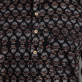 Buy Ajrakh Block Printed Cotton Men Short Kurta 08 Online at iTokri.com