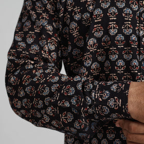 Buy Ajrakh Block Printed Cotton Men Short Kurta 08 Online at iTokri.com