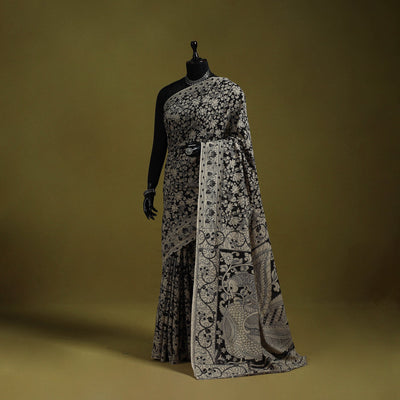 Printed cotton nellore kalamkari saree 01 - handcrafted