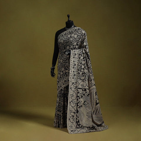 Printed cotton nellore kalamkari saree 01 - handcrafted