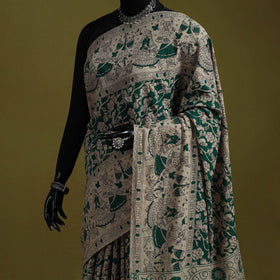 Printed cotton nellore kalamkari saree 02 - handcrafted