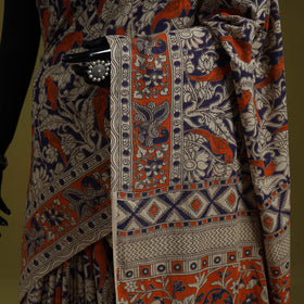 Printed cotton nellore kalamkari saree 05 - handcrafted