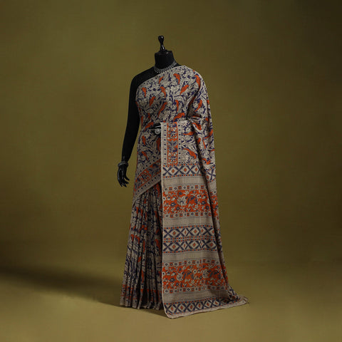 Printed cotton nellore kalamkari saree 05 - handcrafted