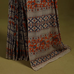 Printed cotton nellore kalamkari saree 05 - handcrafted