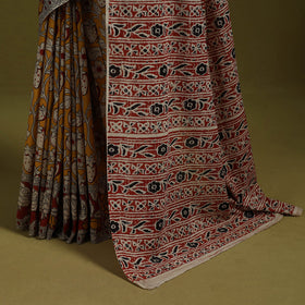 Printed cotton nellore kalamkari saree 06 - handcrafted