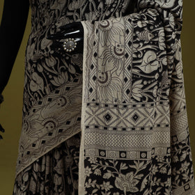 Printed cotton nellore kalamkari saree 07 - handcrafted