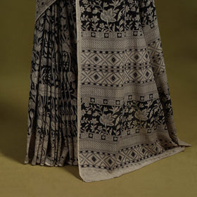 Printed cotton nellore kalamkari saree 07 - handcrafted