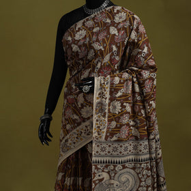 Printed cotton nellore kalamkari saree 08 - handcrafted