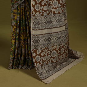 Printed cotton nellore kalamkari saree 09 - handcrafted