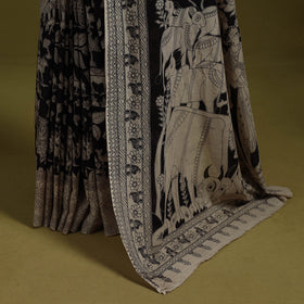Printed cotton nellore kalamkari saree 11 - handcrafted