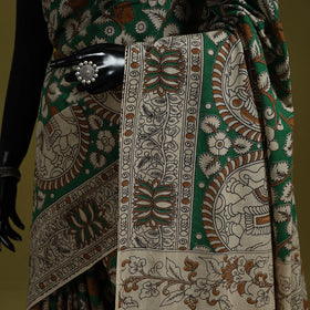 Printed cotton nellore kalamkari saree 13 - handcrafted