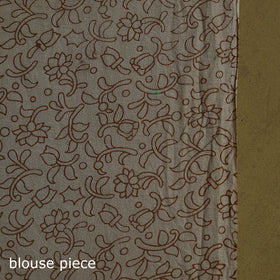 Printed cotton nellore kalamkari saree 13 - handcrafted