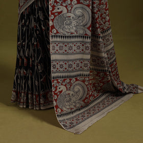 Printed cotton nellore kalamkari saree 14 - handcrafted