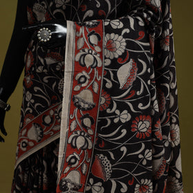 Printed cotton nellore kalamkari saree 15 - handcrafted