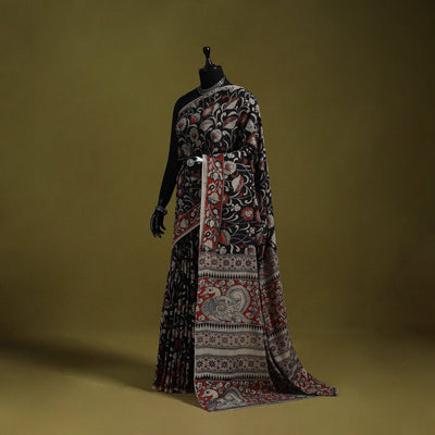 Printed cotton nellore kalamkari saree 15 - handcrafted