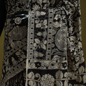 Printed cotton nellore kalamkari saree 17 - handcrafted