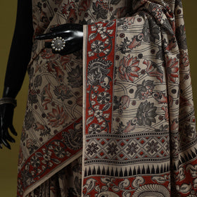 Printed cotton nellore kalamkari saree 20 - handcrafted