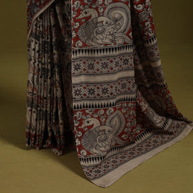 Printed cotton nellore kalamkari saree 20 - handcrafted