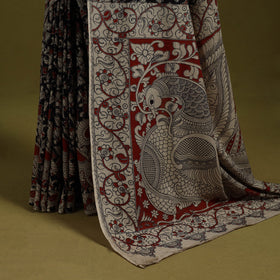 Printed cotton nellore kalamkari saree 21 - handcrafted