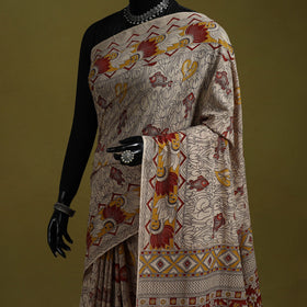 Printed cotton nellore kalamkari saree 22 - handcrafted