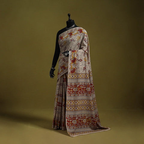 Printed cotton nellore kalamkari saree 22 - handcrafted