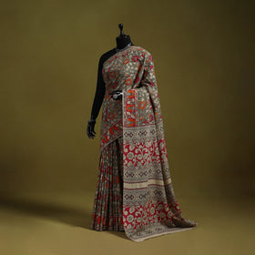 Printed cotton nellore kalamkari saree 23 - handcrafted