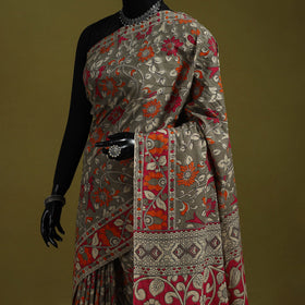 Printed cotton nellore kalamkari saree 23 - handcrafted