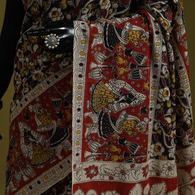 Printed cotton nellore kalamkari saree 24 - handcrafted