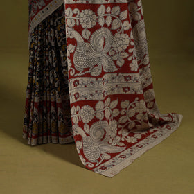 Printed cotton nellore kalamkari saree 24 - handcrafted