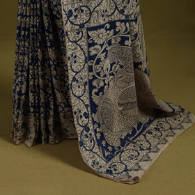 Printed cotton nellore kalamkari saree 25 - handcrafted