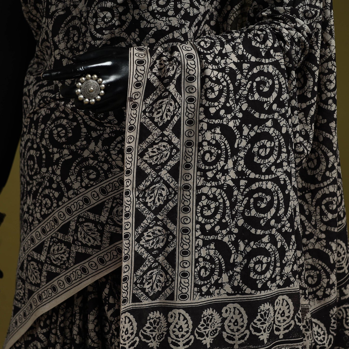 Printed cotton nellore kalamkari saree 26 - handcrafted