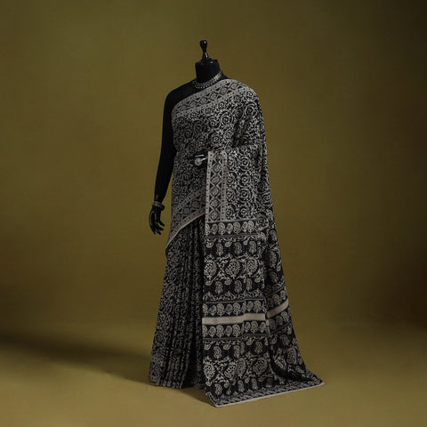 Printed cotton nellore kalamkari saree 26 - handcrafted