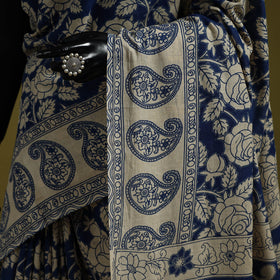 Printed cotton nellore kalamkari saree 27 - handcrafted