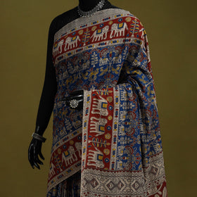 Printed cotton nellore kalamkari saree 28 - handcrafted