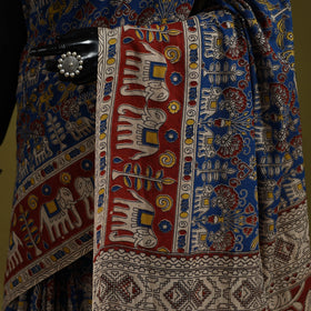 Printed cotton nellore kalamkari saree 28 - handcrafted