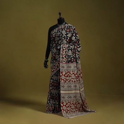 Printed cotton nellore kalamkari saree 29 - handcrafted