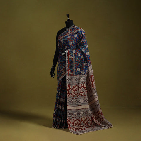 Printed cotton nellore kalamkari saree 30 - handcrafted