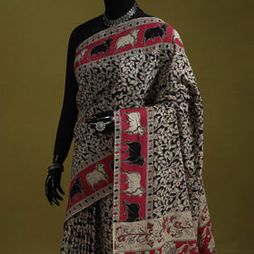 Printed cotton nellore kalamkari saree 31 - handcrafted