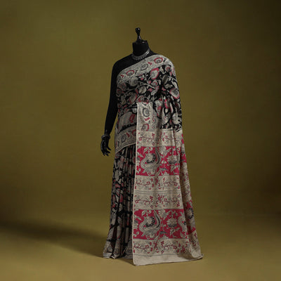 Printed cotton nellore kalamkari saree 32 - handcrafted