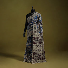 Printed cotton nellore kalamkari saree 33 - handcrafted