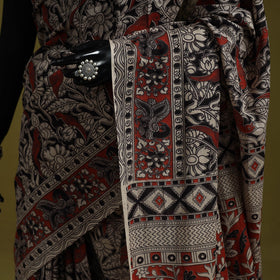 Printed cotton nellore kalamkari saree 38 - handcrafted