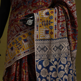 Printed cotton nellore kalamkari saree 39 - handcrafted