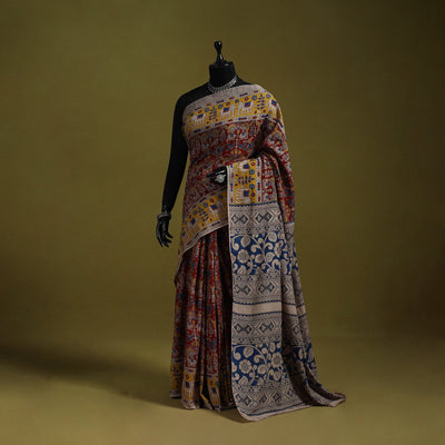 Printed cotton nellore kalamkari saree 39 - handcrafted